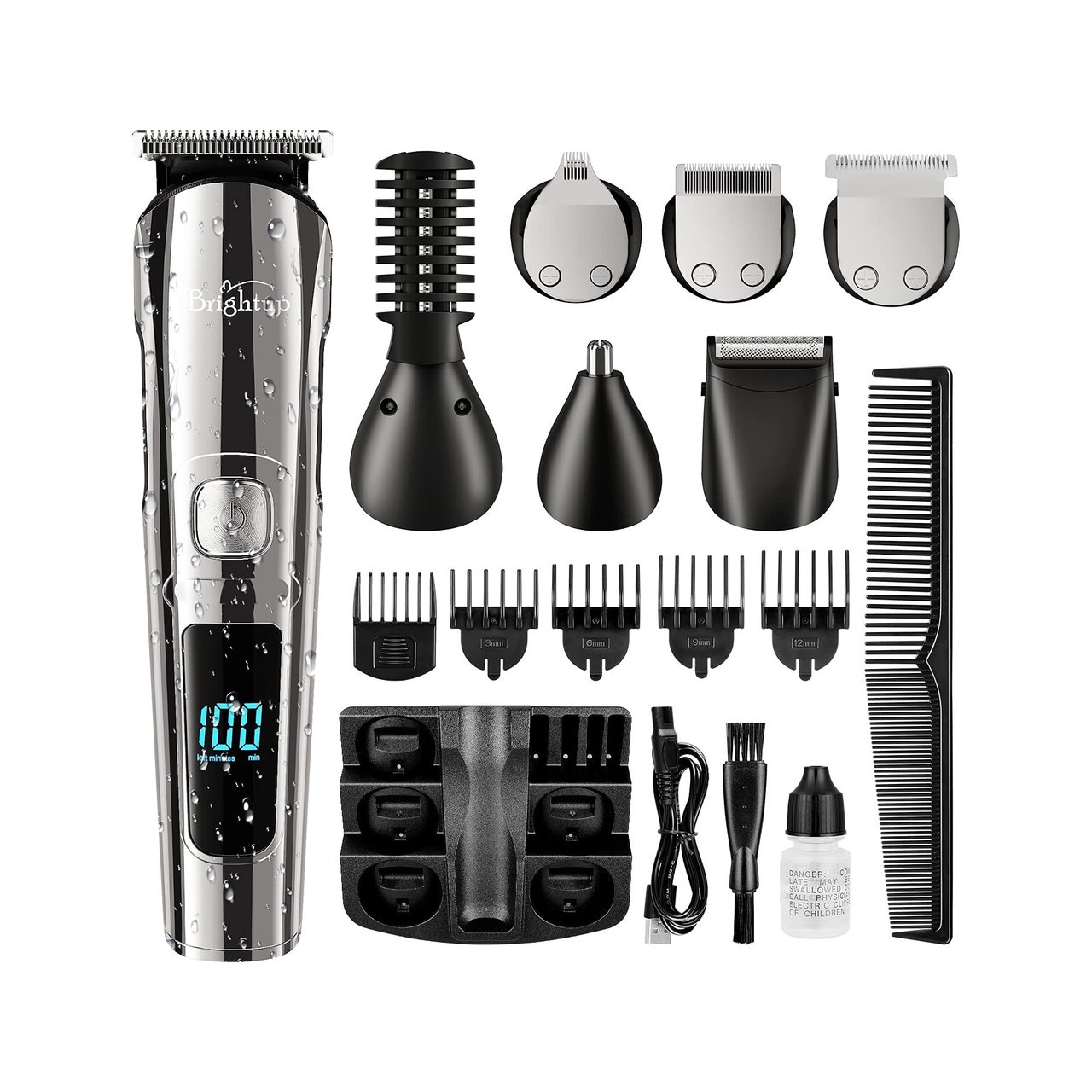 Brightup Beard Trimmer Grooming Kit on white background